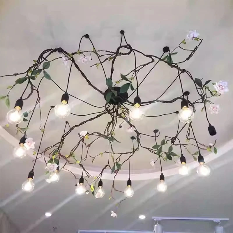 DIY Spider Lights Vintage Chandelier Edison Industrial Hanging Lamp Ceiling Multiple Pendant Light Kitchen Farmhouse Living Room