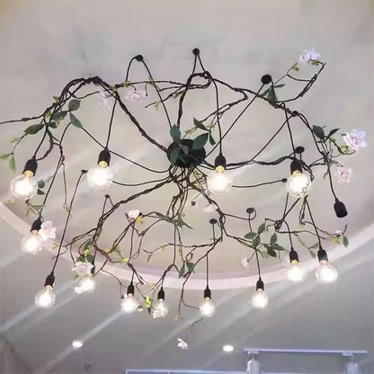 DIY Spider Lights Vintage Chandelier Edison Industrial Hanging Lamp Ceiling Multiple Pendant Light Kitchen Farmhouse Living Room