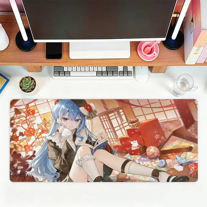 Singer H-Hoshimachi S-Suisei Mouse Pad For Office Gaming And Keyboards Non-Slip Large Waterproof