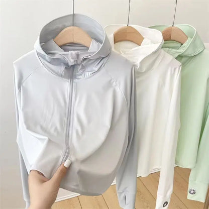 Advanced Ice Silk Sunscreen Clothes for Women Summer 2026 New UV Resistant, Breathable, Lightweight Sunscreen Jacket