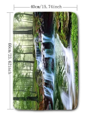 VIKAMA Tropical Leaves Bath Mat Set Palm Leaf Monstera Green Plants Home Carpet Flannel Bathroom Floor Rugs Toilet Lid Cover