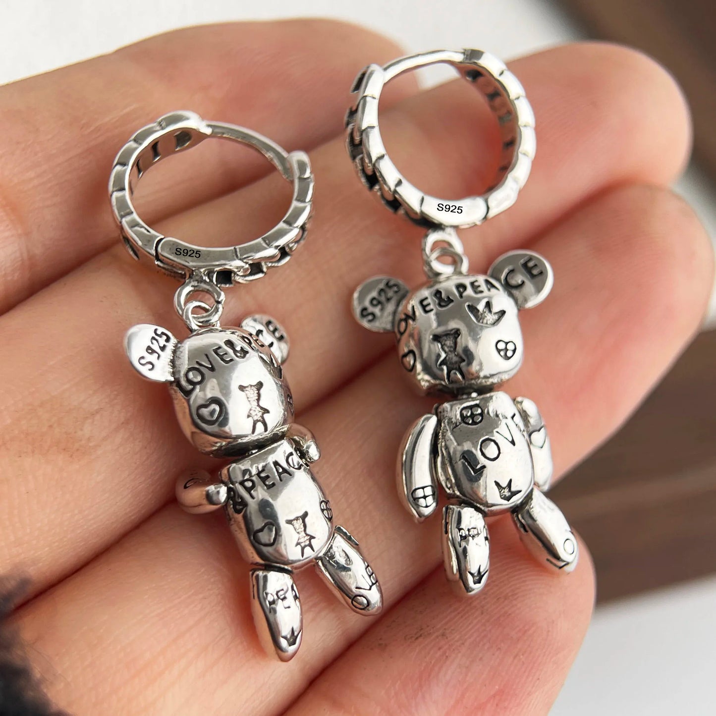 925 Sterling Silver Vintage Earrings For Women Trendy Simple Retro Earring Jewelry Prevent Allergy Party Accessories Gift