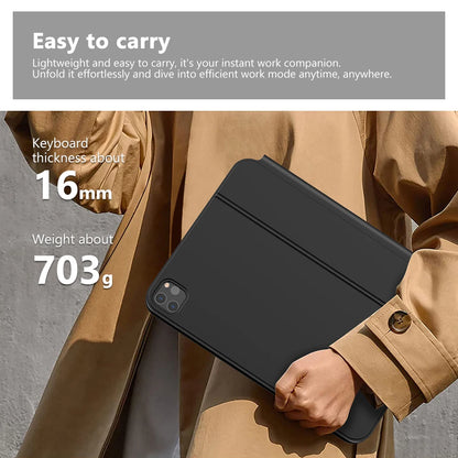 GOOJODOQ Magic Keyboard Case for iPad Pro 11 M4 iPad Air 4/5/6 Smart Pogo Pin PD18W Pass Through Charging Smart Gesture Trackpad
