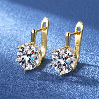 925 Silver Needle Princess Crystal Square Zircon Drop Earrings for Women Trendy Simplicity Jewelry Girl Sweet Gifts New