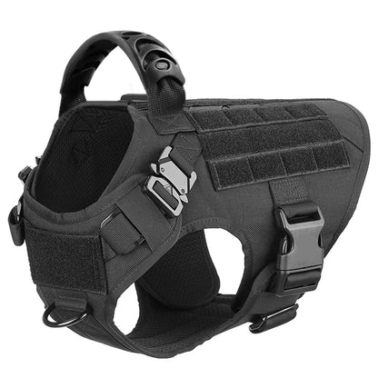 Dog Harness for Large Dogs Leash Collar Molle Pouch Military Harnesses French Bulldog Pet Tactical Training Vest Dog Accessories