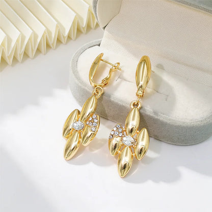 GZJPEI Elegant Crystal Zircon Jewelry Set For Women  Dubai Nigerian Bridal Wedding Party Jewellery Mother's Day Gift 2026 New