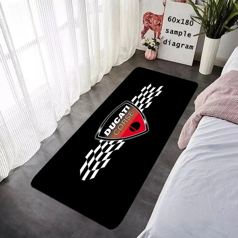 New Arrival Ducati Logo Motorcycle Floor Mat Non-Slip Garage Carpet for Bike