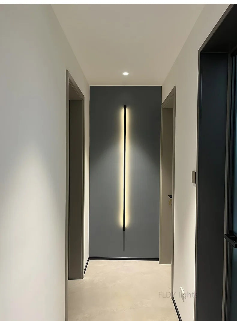 Modern Minimalist Long Wall Lamp LED Wall Mounted Light Indoor Living Room Bedroom Background Lamp Home Decora Fixtures 110/220V
