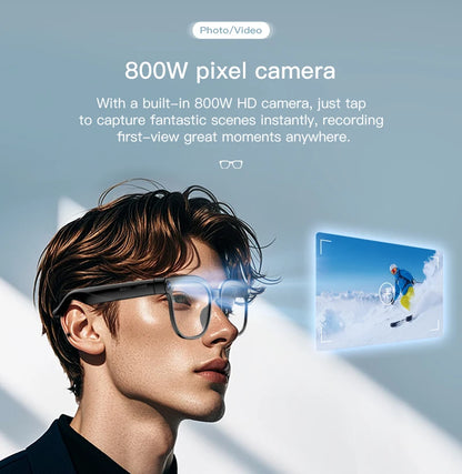 SENBONO NEW Smart Glasses with  800W Piexl Camera AI Translator Sunglasses Bluetooth Call Take Video Smart Glasses for Men Women