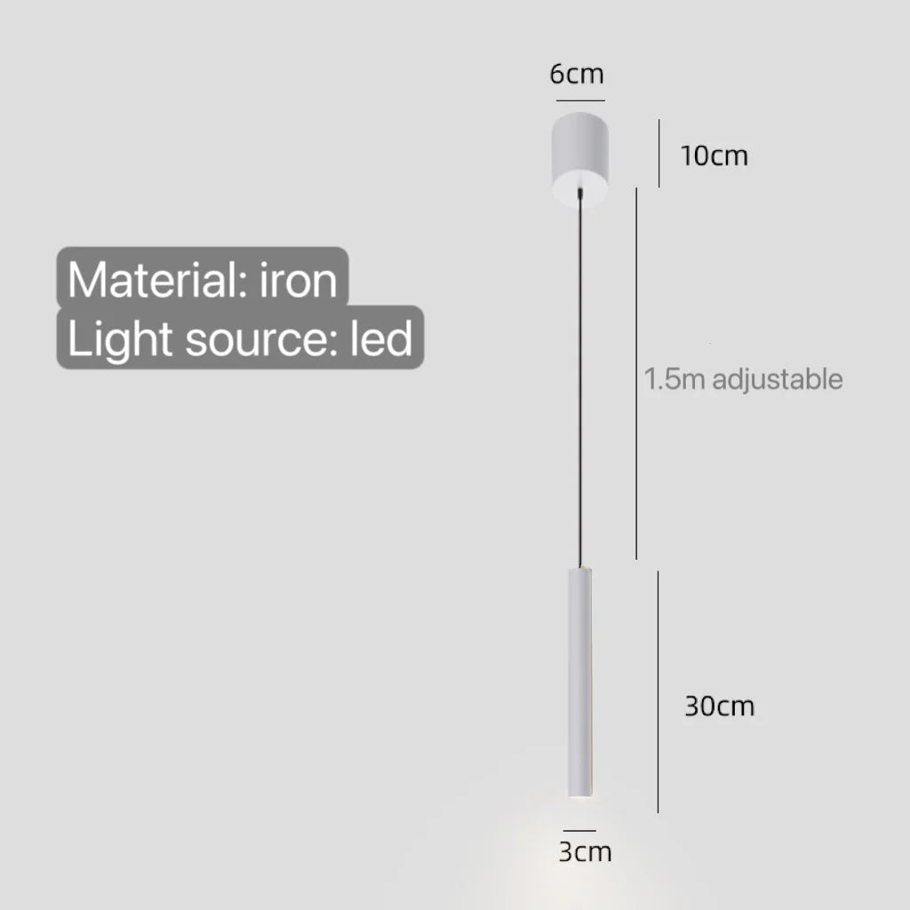 Minimalist Bedside Pendant Lamp Bedroom Spotlight Restaurant Bar Kitchen Dining Hall Island Platform Lights Hanging Lighting Led