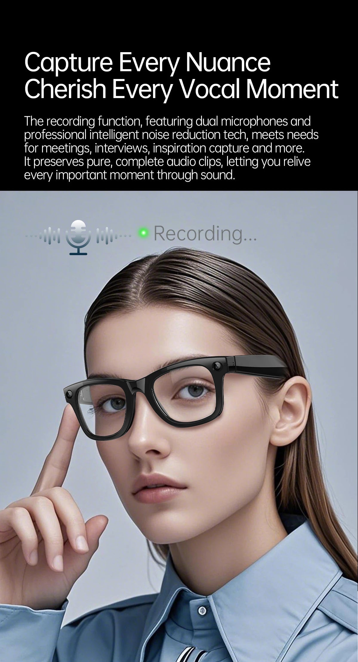2026 Smart Glasses Men 1300W Camera AI Photo Recognition Video Recording Language Translation Bluetooth Call Sunglasses Women