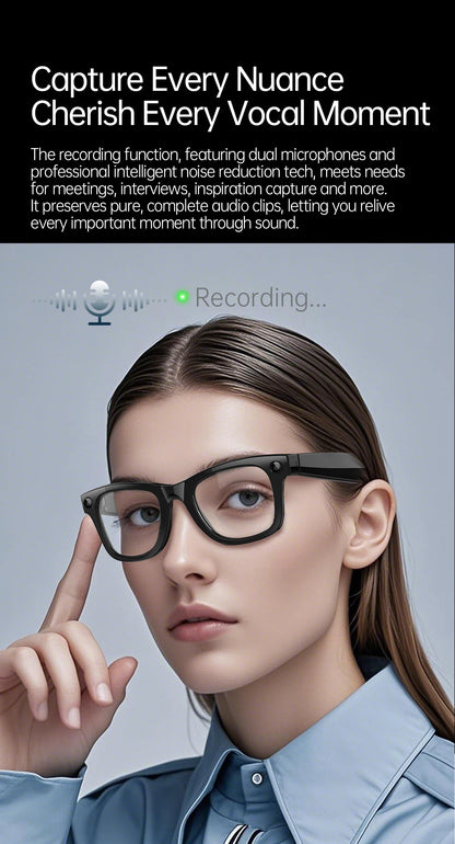 2026 Smart Glasses Men 1300W Camera AI Photo Recognition Video Recording Language Translation Bluetooth Call Sunglasses Women