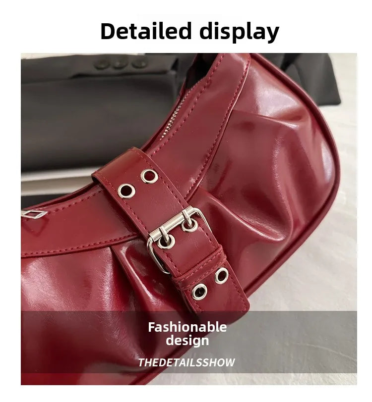 England Style Bags For Women Luxury Designer Handbags And Purses New In Polyester Vintage Rivet Small Underarm Shoulder Bag