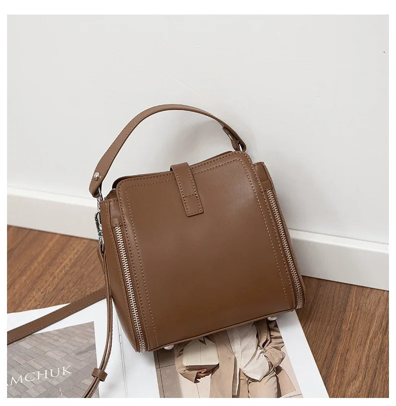 NEW Winter Women's Vintage Natural suede Leather Shoulder Bags Ladies Luxury Designer Cowhide Handbags Female Crossbody Bag