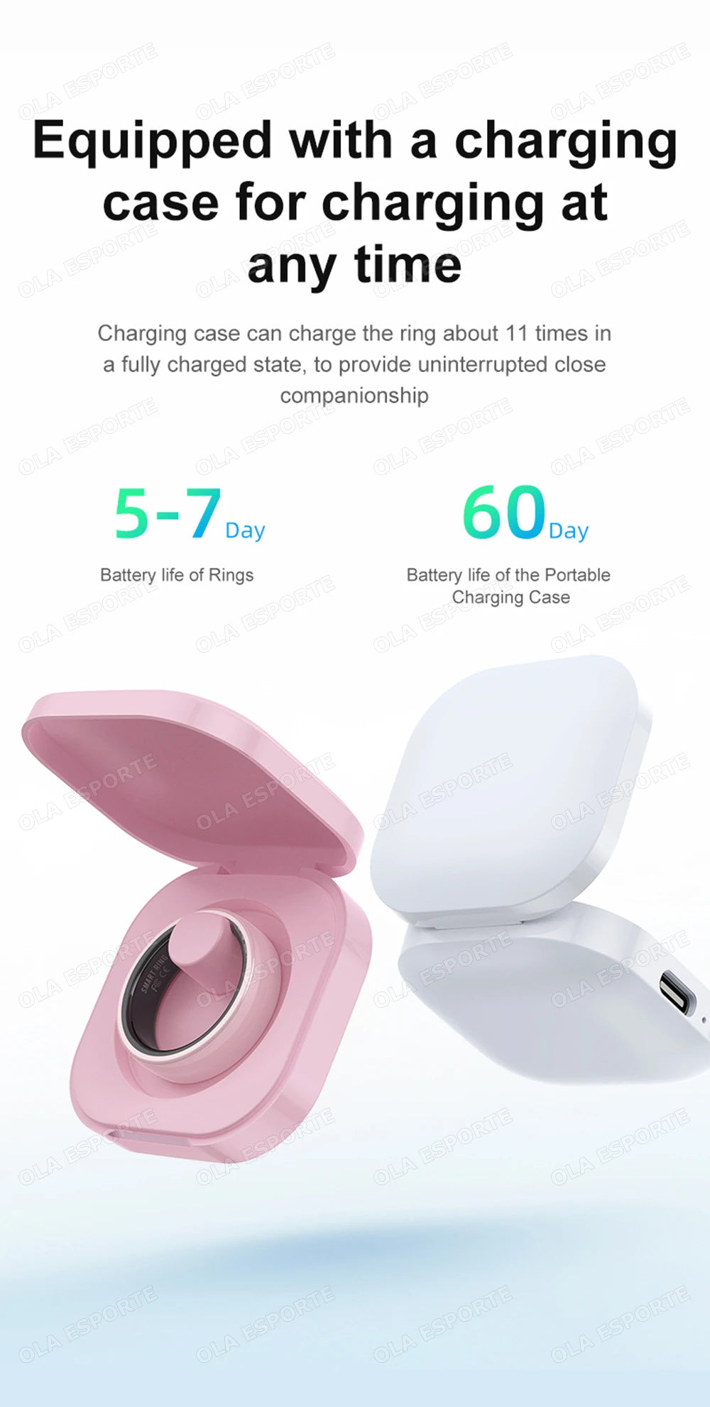 2026 New Hot Couple Smart Ring with Charging Case Heart Rate Sleep Health Monitor Pedometer Fashion Ceramic Ring For Android IOS