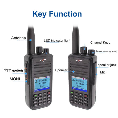 TYT MD-UV380 DMR Digital Two Way Radio Dual Band 136-174Mhz & 400-480MHz MD-380 Dual Time Slot Transceiver Walkie Talkie + USB