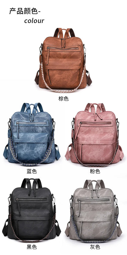 Trendy Women's Backpack Soft Leather Versatile Shoulder Crossbody Bag Large Capacity Travel Backpack Designer Luxury Storage Bag