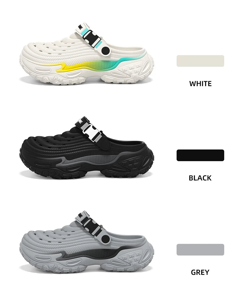 Clogs Platform Slippers Men Summer Luxury Designer Shoes Male Casual Sandals Fashion Indoor Outdoor Beach Slides Unisex Non-Slip