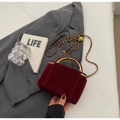New Frosted Handbags Women's Square Bags Mini Lipstick Cosmetics Packs Ladies Handbags and Purse Niche Shoulder Crossbody Bags