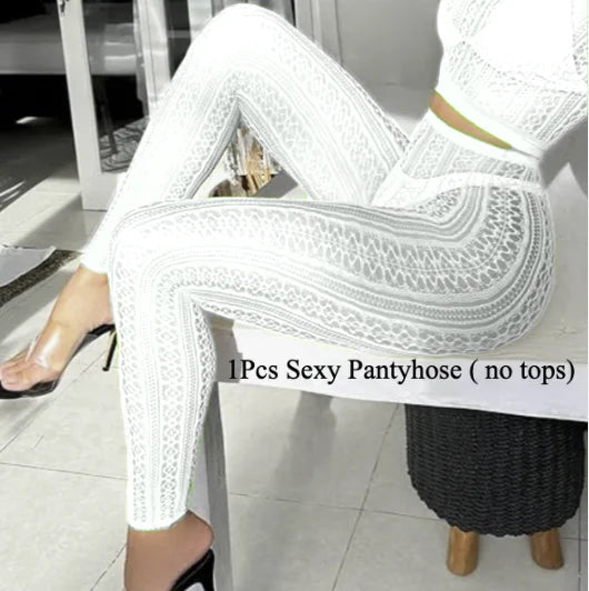 1Pcs Sexy Pantyhose ( no top ) Women's Tights Colorful Mesh Hosiery All Season Autumn Winter Mesh Legging