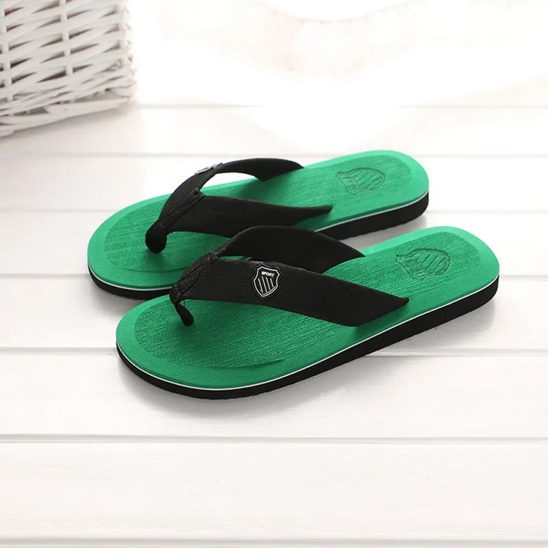 Hot High Quality Men Beach Shoes Summer Casual Flat Slippers Male Indoor Bathroom Anti-Slip Flip Flops Man Flip-Flops Men Sandal
