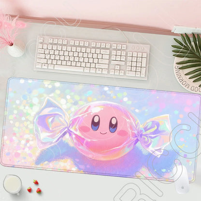 HD Printing Mouse Pad Laptop Extended protective Pad Computer Game Mousepad Cartoon K-Kirby PC Accessories Keyboard XXL Desk mat