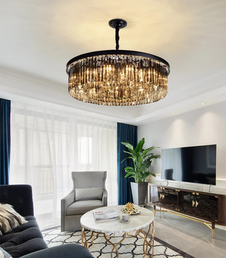 Nordic Designer Luxury Ceiling Chandeliers Modern LED Crystal Pendant Lights for Bedroom Living Room Light Fixtures