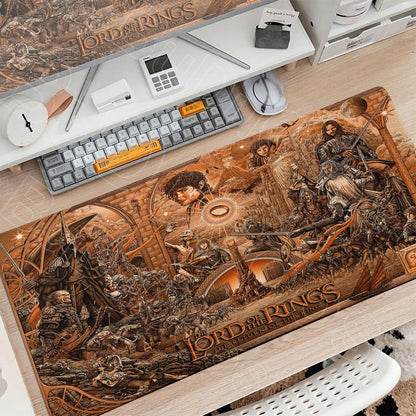 Washable Gaming Mouse Pad L-lord of the Rings PC Table Decoration Carpet XXL Gamer Stitch Edge Rubber Mice Mat Gadgets Keyboards