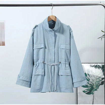 Faux Leather Bomber Jacket Oversized Collared Long Sleeve 2026 Spring Edgy Women Faux Leather Coat Fashion  Bold Lady Outerwear