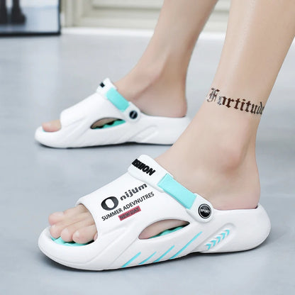 Men Sandals New Summer EVA Soft-soled Platform Slides Slippers Indoor Outdoor Walking Beach Shoes Flip Flops Mens Shoes