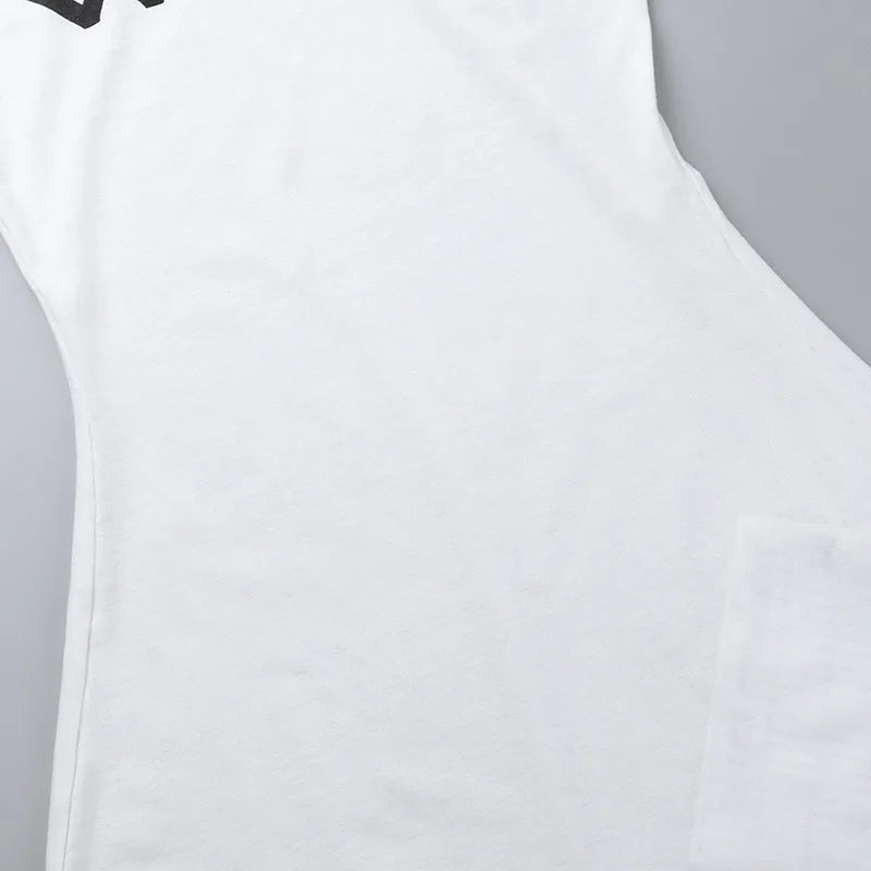 Letter Print Catsuit White One Piece Romper Women Jumpsuit Tank Top Short Playsuit Bodycon Ropa De Mujer Summer Outfits Bodysuit