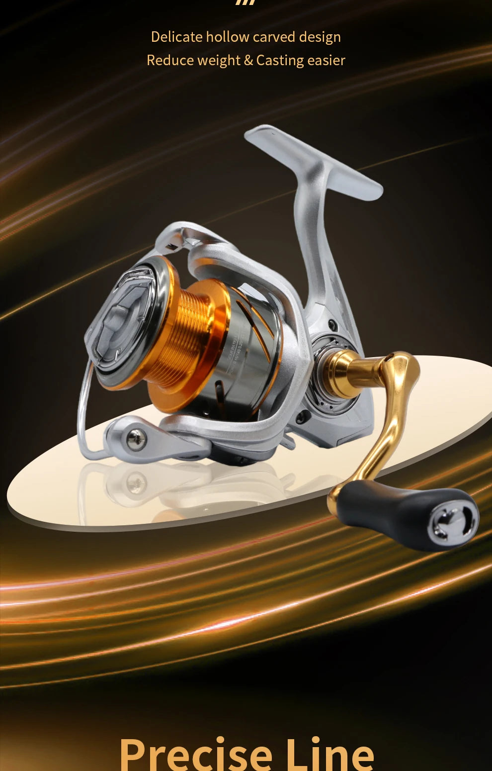 ROOBLINOS TC Spinning Fishing Reel 10KG Max Drag 5.2:1 Gear Ratio Stainless Steel Main Shaft Ball Bearings Freshwater Saltwater