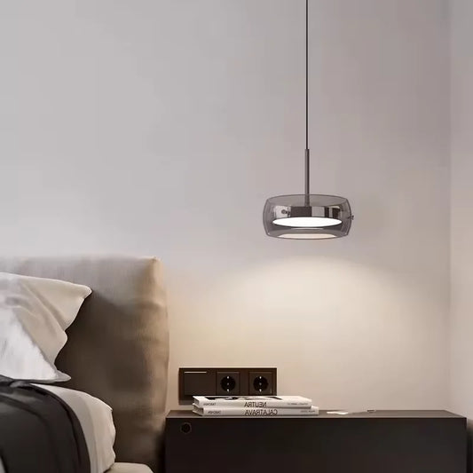 LED Glass Pendant Lamp Home Decoration Chandelier Dining Room Pendant Lights Indoor Tricolor Light Decorative Lighting