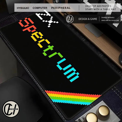 Retro S-Sinclair Z-ZX Spectrum Cool Mouse Pad For Office Gaming And Keyboard Non-Slip Large XXL Big Waterproof Table Pad HYBXAXC