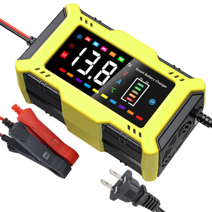 Car Battery Charger Intelligent Smart Battery Charging Universal 12V 10A/6A Fast Power Charging Pulse Repair Tools For SUV Motorcycle Truck RV