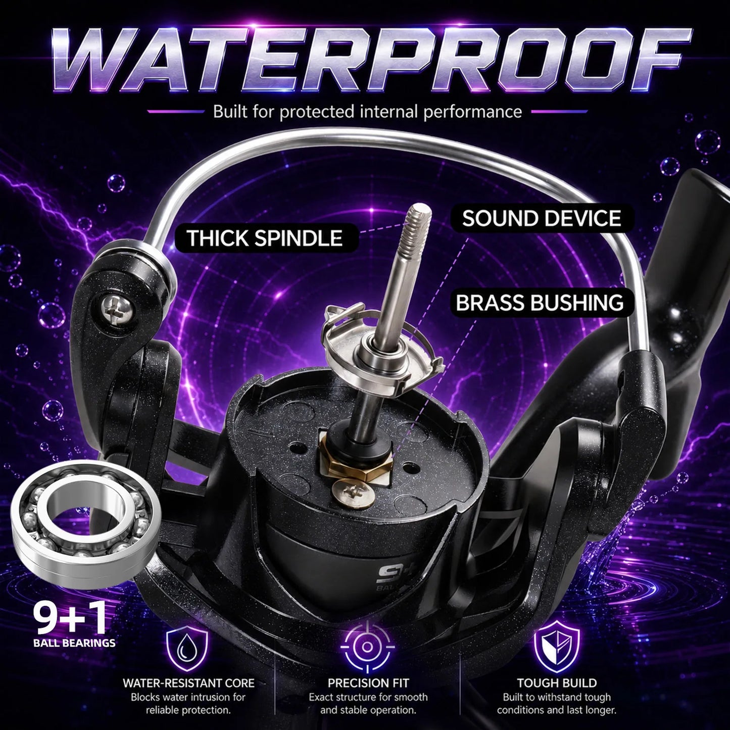 Sougayilang Spinning Reel 1000-4000 Serie 9+1BB 5.2:1 Gear Ratio CNC Aluminum Spool Waterproof Saltwater Freshwater Fishing Reel