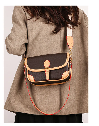 Fashion Women's Shoulder Bag Vintage Simple PU Leather Crossbody Bags for Women Luxury Designer Bag Ladies Purses and Handbags