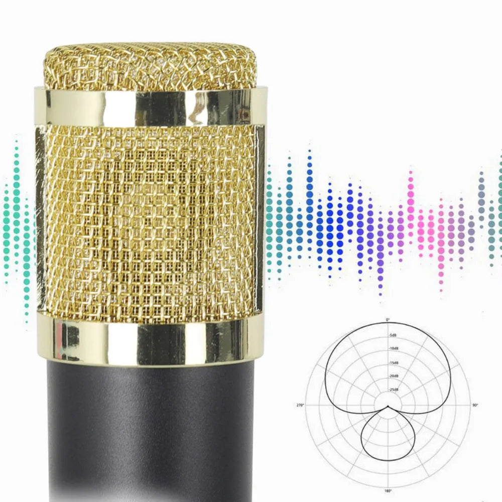 BM800 Condenser Microphone Kit Computer Sound Card Mobile Phone Voice Changer Microphone Streaming V8Sound Card Set Karaoke