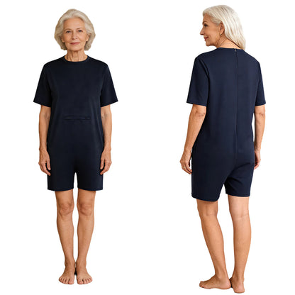 Men Women Special Needs Adaptive Clothing Elderly Alzheimer ASD Anti-Strip Jumpsuit Back Zipper Bodysuit Daily Wear Homewear