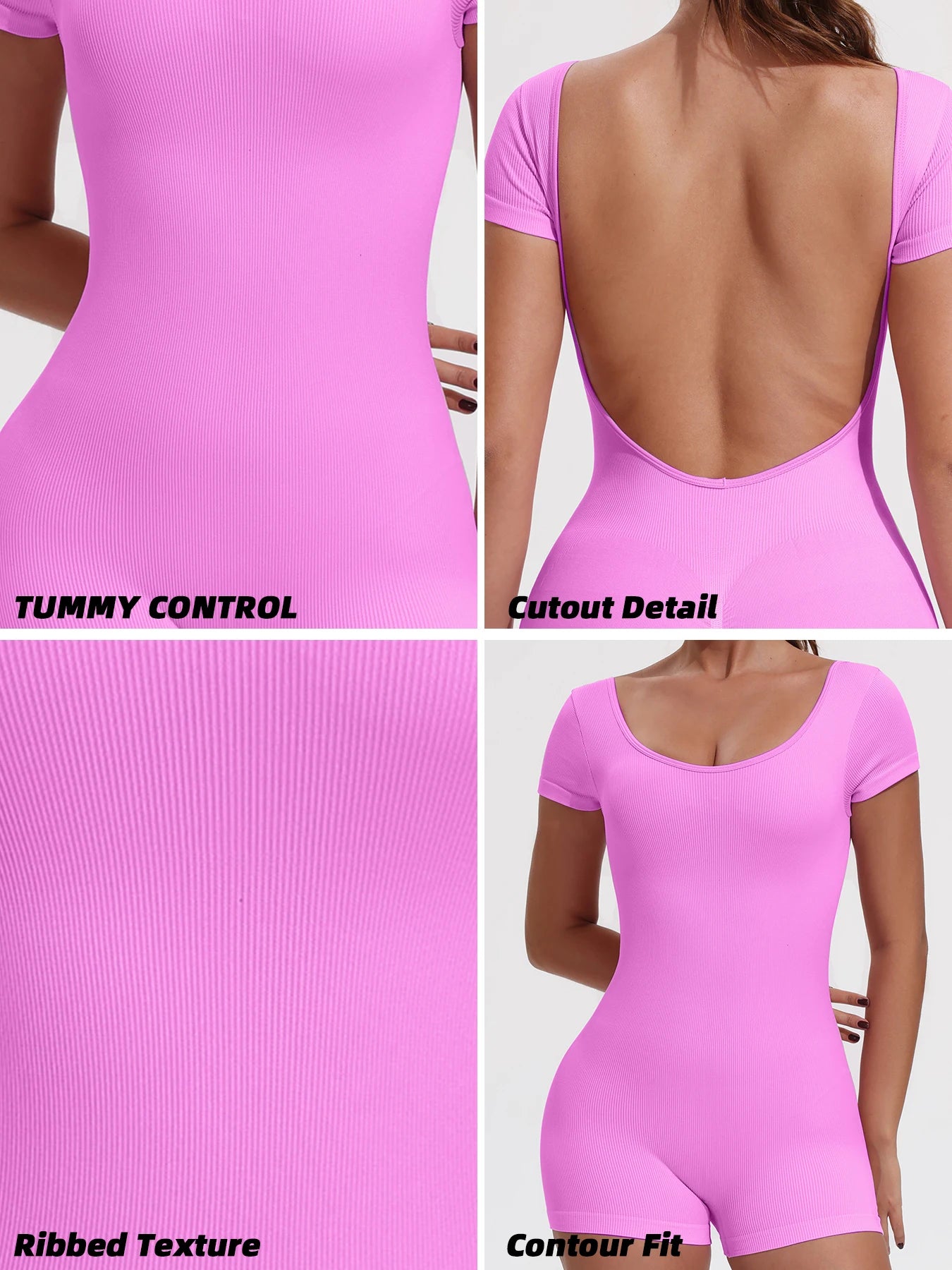Sporty Jumpsuit Sport Outfit For Woman Sportswear U-Back Sports Overalls Gym Wear Women Bodycon One-piece For Fitness Yoga