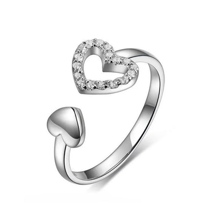 Original 925 Sterling Silver Ring High Quality Adjustable Opening AAA Zircon For Women Wedding Fine Fashion Jewelry Gift