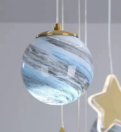 Children's Room Lamp Nordic Modern Pendant Lights Kids LED Ceiling Chandelier Living Room Bedroom Astronaut Hanging Home Decor