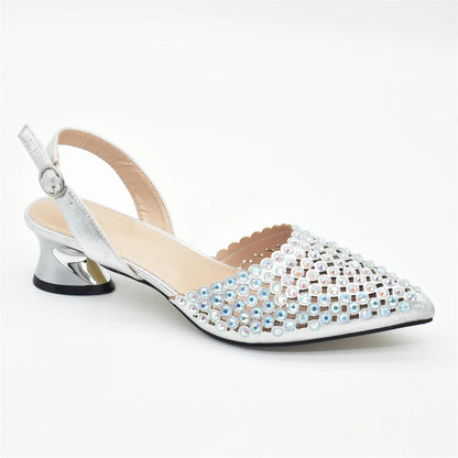 Nigeria Shoe and Bag Wedding Shoes Bride Nigerian Ladies Wedding Shoes Luxury Italian Style Heels African Women Party Pumps