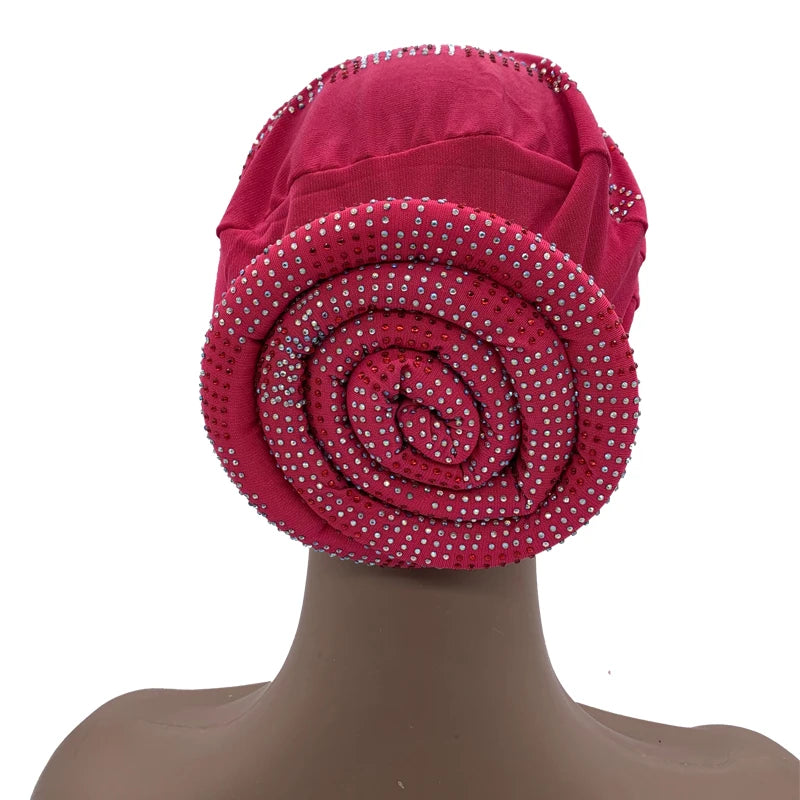 Summer Breathable Turban Cap for Women Muslim Under Scarf Cap African Lady Head Wraps Bonnet