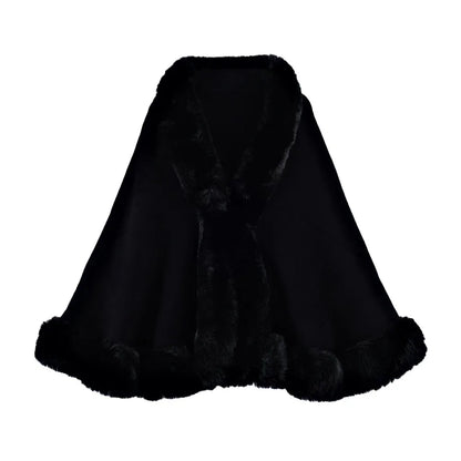 Women Winter Warm Shawl Thicken Coat Cardigan Cape Cloak Outer