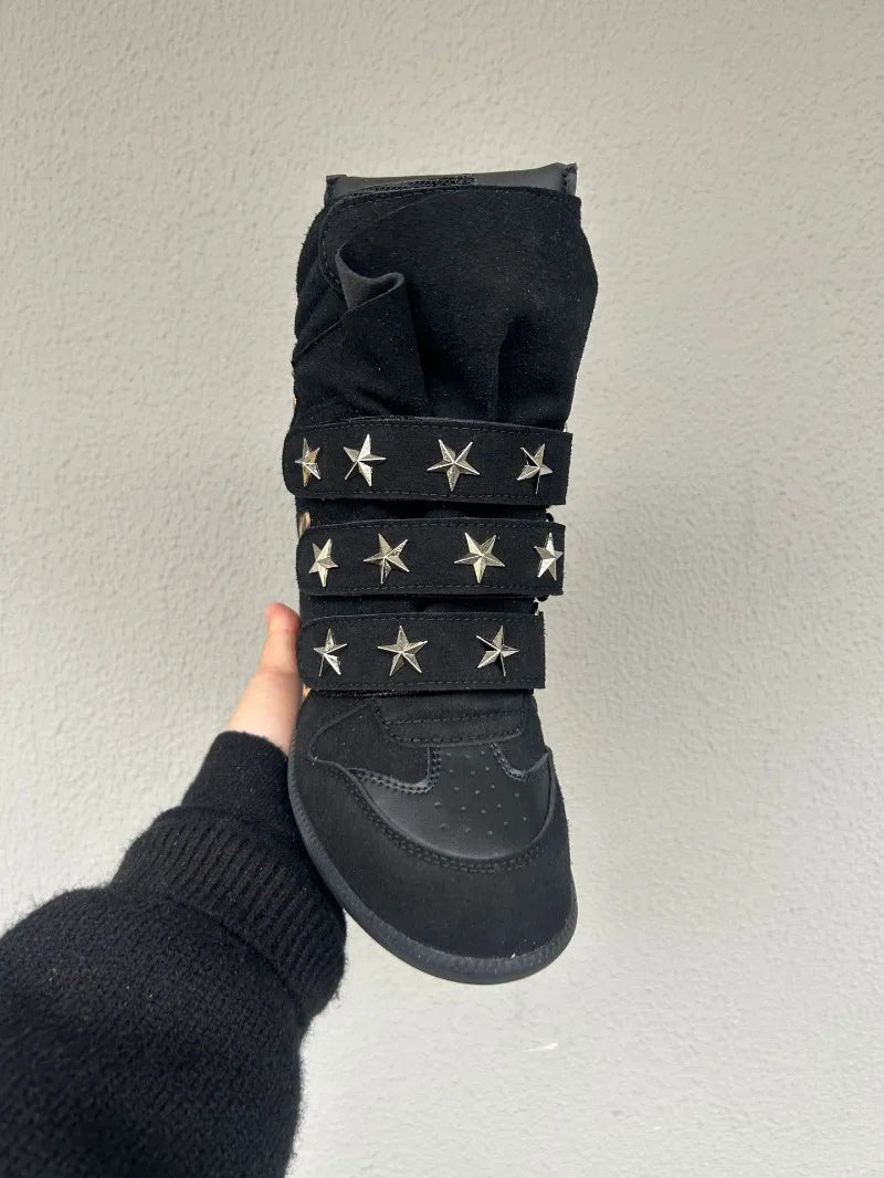 New Women Shoes Luxury Genuine Leather Ankle Boots for Woman Fashion Leopard Print Sports Casual Shoe Designer Shoes Botas Mujer