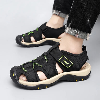 Mens Sandals Breathable Summer Outdoor Anti Slip Wear-resistant Soles Casual Shoes Youth Walking Lightweight Beach Wading Shoes