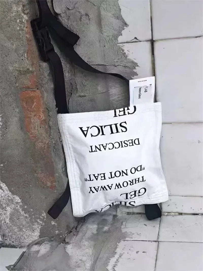 2025Women Simulated Desiccant Bag Dupont Paper Shoulder Bags 2024 Fashion Letter White Small Crossbody Bag Chest Bag Purse Phone