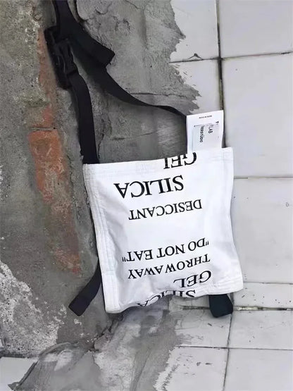 2025Women Simulated Desiccant Bag Dupont Paper Shoulder Bags 2024 Fashion Letter White Small Crossbody Bag Chest Bag Purse Phone