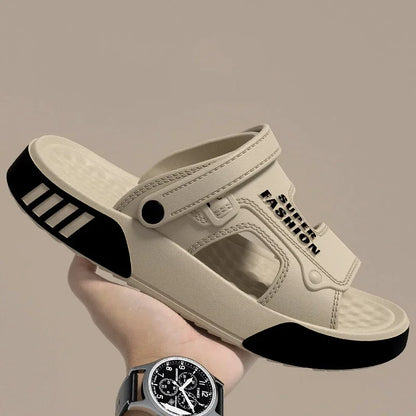 Men's Summer EVA Slippers Soft Thick Sole Sandals Indoor Outdoor Walking Beach Shoes Home House Slippers for Men